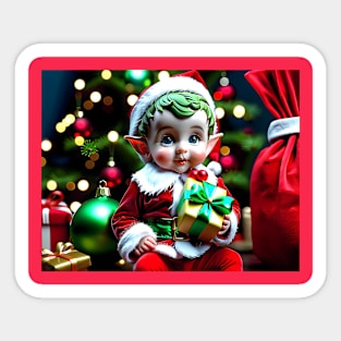 Santa Baby Elf Sticker